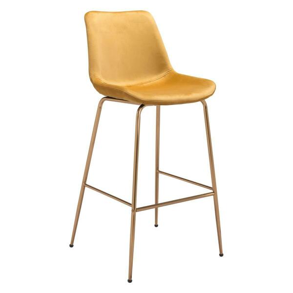 Kd Estanteria Tony Bar Chair, Yellow & Gold KD3655140